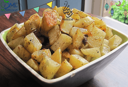 طريقة البطاطس المسلوقة بالزعتر: